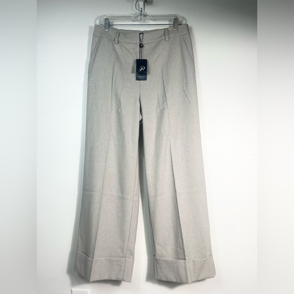 Adrianna Papell High Rise Straight Leg Trousers size 12 - Picture 1 of 5